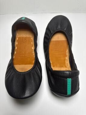 Tieks‎ by Gavrieli Matte Black Leather Ballet Flats Foldable Womens Size 6